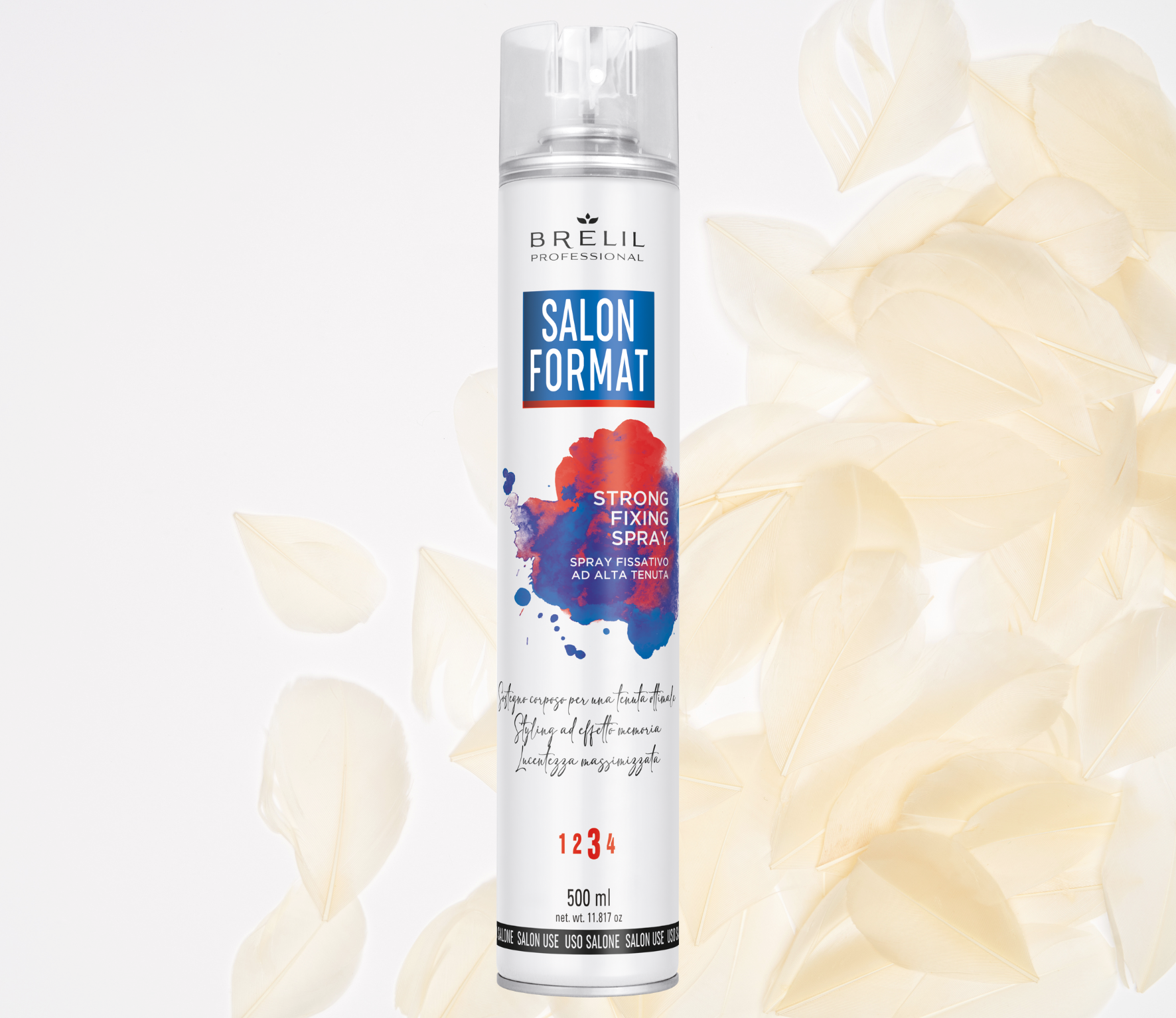 BRELIL stiprios fiksacijos plaukų lakas SALON FORMAT STRONG FIXING SPRAY, 500 ml